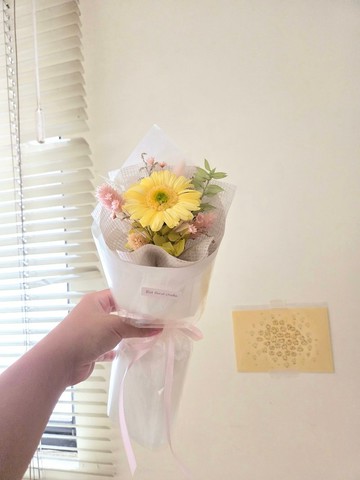 【教師節 / 日常送禮】韓系 單朵永生非洲菊小花束 (酸甜少女系)
