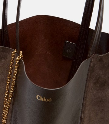 Chloé Chloé Spin leather and suede tote bag