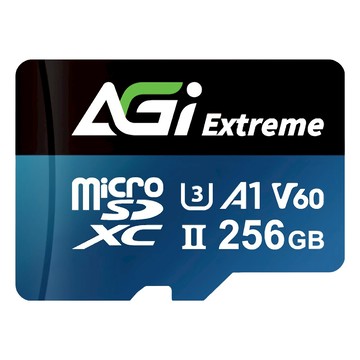 AGi 亞奇雷 MicroSDXC card Extreme UHS-II U3 V60 記憶卡 讀寫300/200MBs TF238  256GB  1個