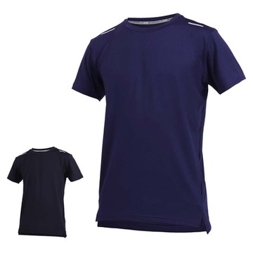 HODARLA 男速疾剪接短袖圓領T恤-台灣製 慢跑 吸濕排汗 運動 3171703 丈青