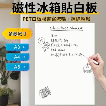 【台灣現貨】磁吸手寫白板 冰箱白板貼 白板 留言板 磁性便利貼白板 重複書寫 隨手吸附