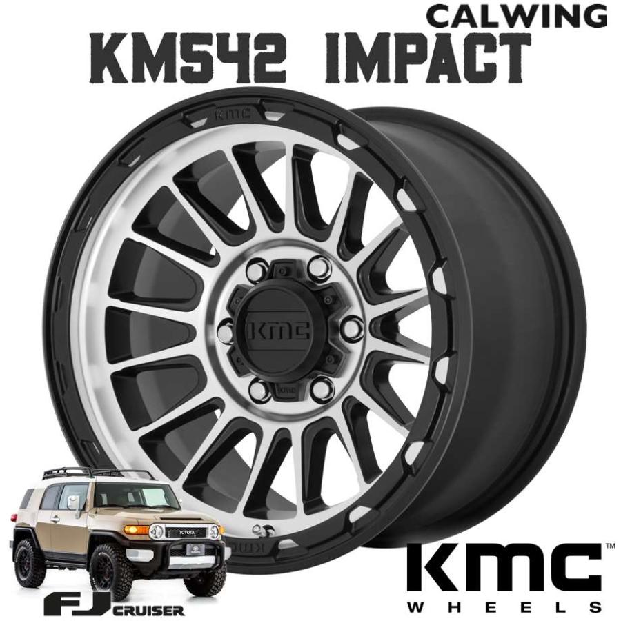 FJクルーザー | ホイール KM542 IMPACT サテンブラックマシンド 18X9 