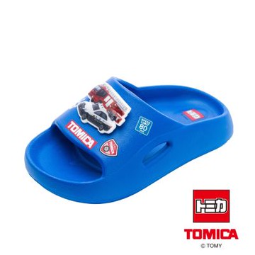 【TOMICA】多美小汽車 童輕量拖鞋-藍/TAKS57406