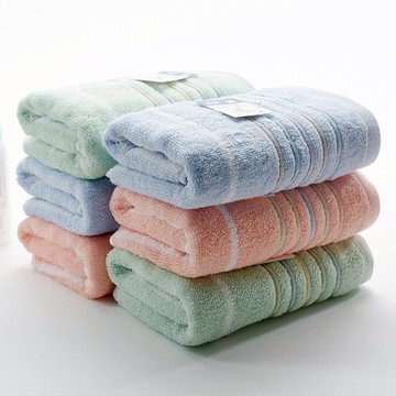 金號純棉毛巾成人加厚柔軟吸水面巾 素雅條紋割絨紗布情侶毛巾