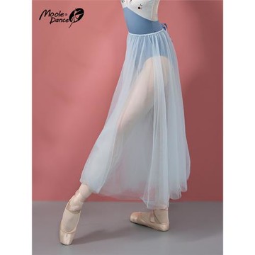 小茉莉芭蕾舞裙半透長紗裙雙層半身裙成人女舞蹈服練功服飄逸超美