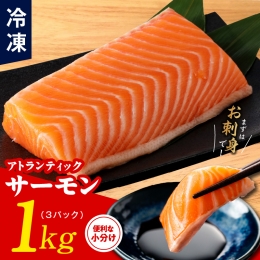 アトランティックサーモン 1kg ポーション 小分け 3パック