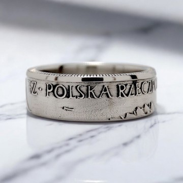 波蘭錢幣戒指, 送給波蘭的戒指, 波蘭製造戒指, 波蘭男戒, 男士戒指