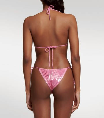 Norma Kamali Metallic triangle bikini