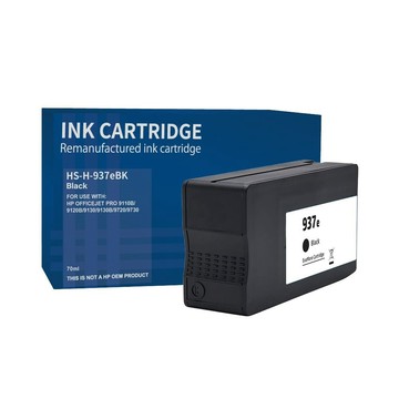HP 937e 黑色 高印量副廠墨水匣 適用 9110 9120 9130 9720 9730(4S6W9NA)