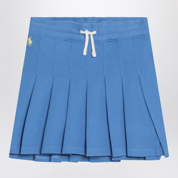 Light blue pleated mini skirt