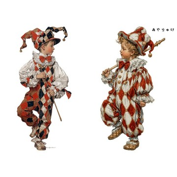 【6 月新品】08-136-0071 人物貼紙 馬戲團・復古風格