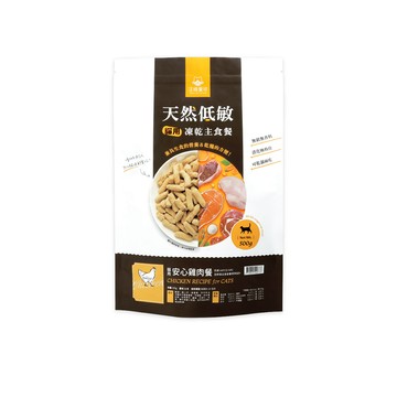 汪喵星球 天然低敏凍乾主食餐-貓用安心雞500g