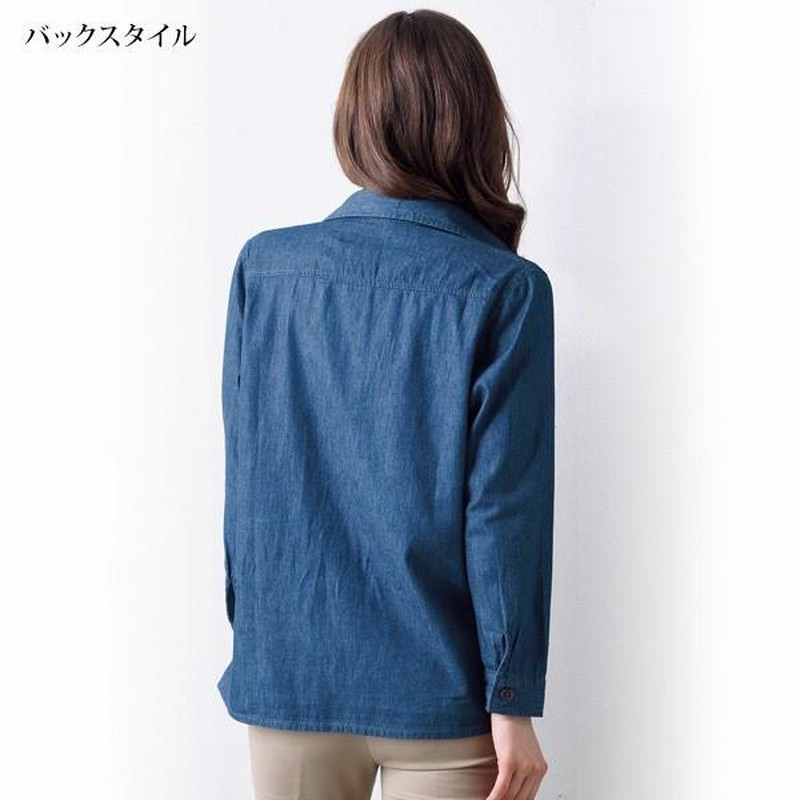 ブラウス トップス レディース / デニム刺しゅうブラウス ブラウス トップス レディース / デニム刺しゅうブラウス