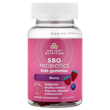 Ancient Nutrition, 兒童，SBO 益生菌軟糖，漿果味，50 億 CFU，30 粒軟糖