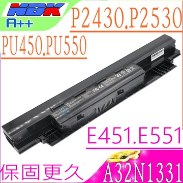 ASUS 電池-華碩 A32N1331 A33N1332 P2420 P2420LJ E451 E451LD E551 E551LG PRO450  PU450  PU450V PU550  PU550C P2430U P2530U P2438U P2538U PRO551E PRO554U P2540FB P2540NV P2540UA P2540UB P2540UV