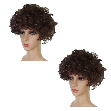 派對捲毛假髮  棕色捲髮  3個