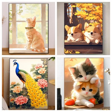 💛盒裝💛台中寄出💛 DIY鑽石貼畫 5D鑽石畫 點鑽畫 DIY立體鑽貼畫 鑽石貼 貼鑽畫鑽畫手工藝手作圓形鑽