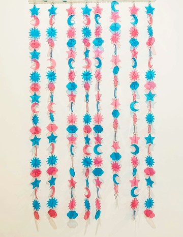 【震撼精品百貨】日本 星空雲朵珠簾 門簾-粉嫩系*01860