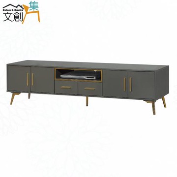 文創集 切爾斯6尺四門二抽電視櫃