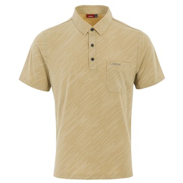 沁涼彈力印花POLO衫-雲雀棕(男266120201)