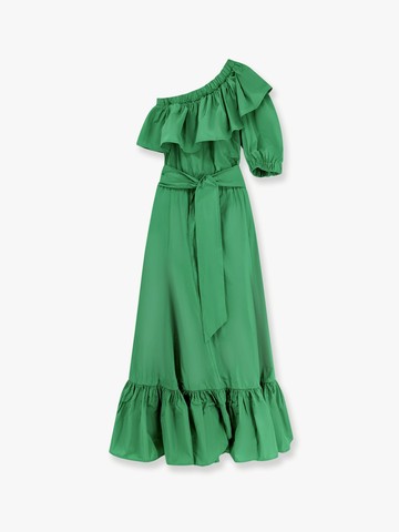 Violet one-shoulder long dress with ruffle - LAVI - gender_Woman