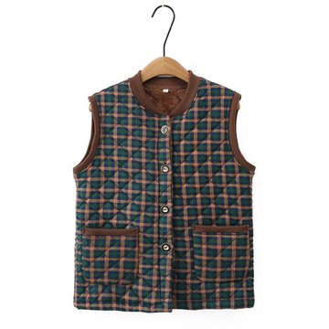 媽媽冬裝加厚馬甲女時尚老太太短款馬夾中老年人加絨保暖坎肩背心