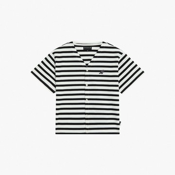 agnes b.Sport b. 女裝 條紋圖案V領T恤(多色)