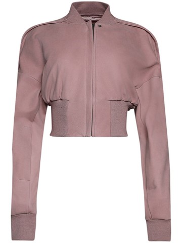 Rick Owens - cropped bomber jacket - women - Cotton - 40 - Pink