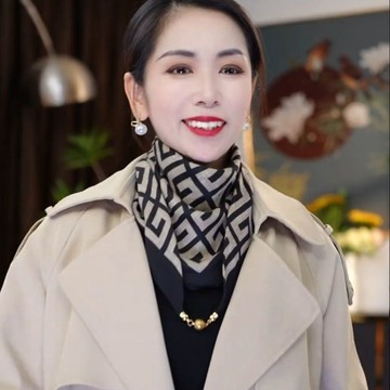 🚀隔日達出🚚磁吸三角護頸小圍巾女秋冬季2026新款棉麻絲巾高級感脖子方巾圍脖