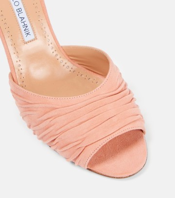 Manolo Blahnik Pirua 70 suede mules