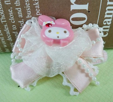 【震撼精品百貨】My Melody 美樂蒂 造型髮夾 蕾絲 震撼日式精品百貨