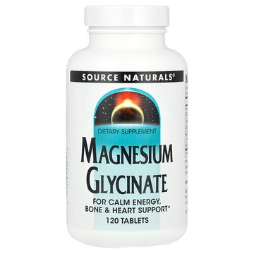 Source Naturals, 甘氨酸鎂 120 片