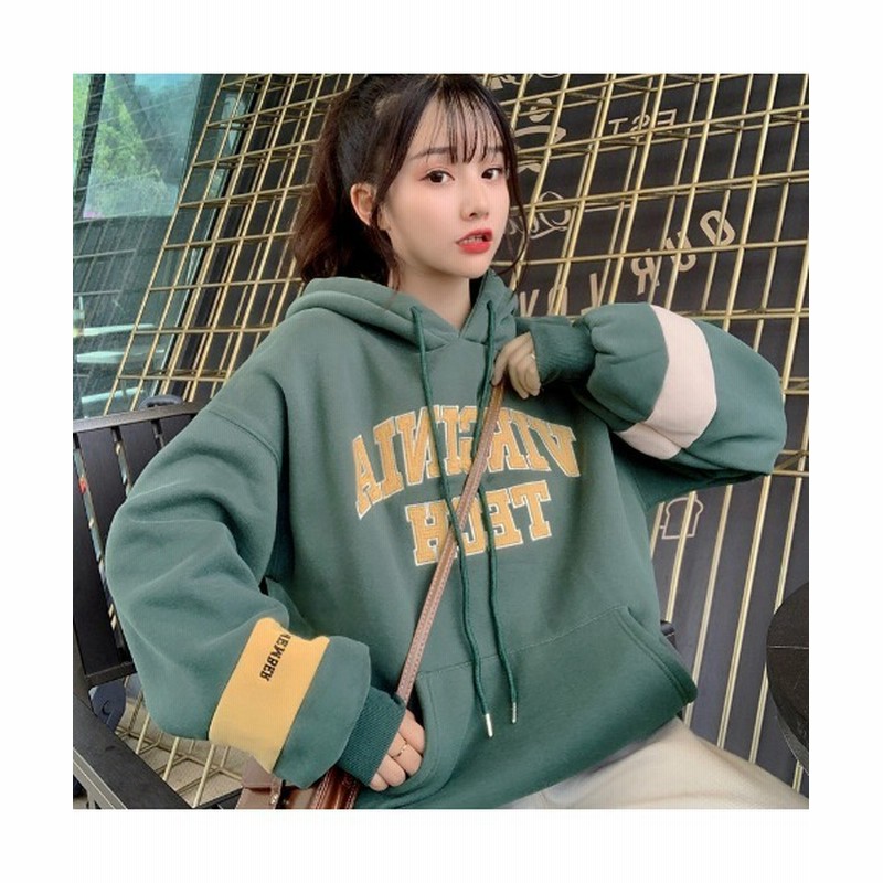 Device 韓国風ビッグシルエット カレッジロゴ ルーズパーカー Women トップス パーカー 通販 Lineポイント最大0 5 Get Lineショッピング