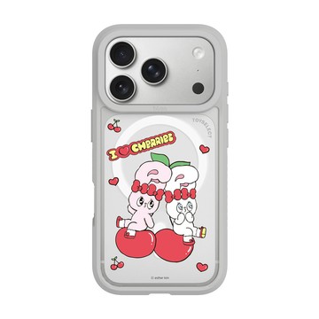 【TOXOXO】艾絲樂小兔櫻桃相伴極光霧透MagSafe iPhone手機殼