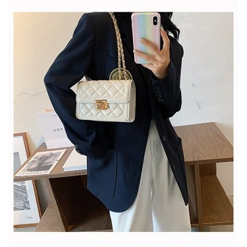 の包包裡✨新款鏈條包包女流行新款潮時尚百搭斜挎包洋氣菱格單肩小方包