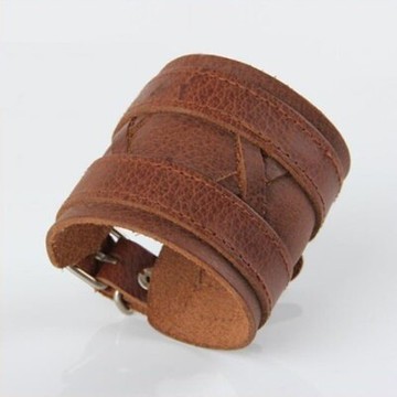 真皮手環 編織手鍊-歐美時尚個性獨特情人節生日禮物男女飾品2色73jy25【獨家進口】【米蘭精品】