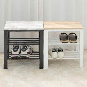 尊爵家Monarch  日系居家木板穿鞋椅/小款 穿鞋椅 小桌几 收納架 鞋架 椅子 置物架 玄關椅 鞋櫃 換鞋椅 穿鞋凳 雙層鞋櫃