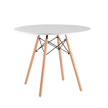 E-home Cacey卡希圓形餐桌-80cm-白色