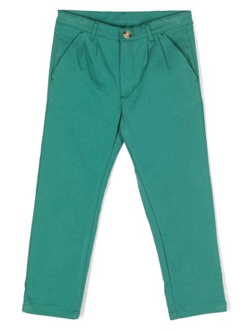 Bonpoint - Stephen slim-cut chinos - kids - Elastane/Cotton - 6 - Green