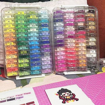 店家精選🎵【拼豆收納盒】拼豆 飾品收納盒 透明收納盒 大盒 抽屜 5.5公分 手工 diy 拼豆 顆粒 收納盒 2Dc4