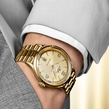 MIDO 美度Multifort Powerwind復古機械腕錶-M0404073302700/金40mm