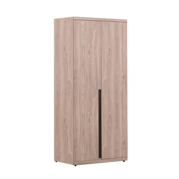 【唯熙傢俱】莉特淺灰橡色2.7尺雙吊衣櫃