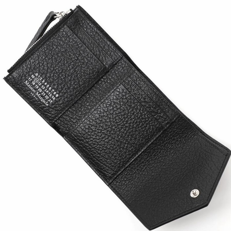 メゾンマルジェラ Maison Margiela 3つ折り財布 小銭入れ付き ブラック  