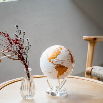 [快速出貨]【MOVA光能地球儀】奢華白金地圖 居家擺設．精緻送禮．轉運．紀念日．自轉．情人節