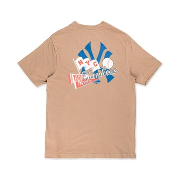 【NEW ERA】短袖Tee ESSENTIAL 紐約洋基 卡其 男女款 -NE14364817