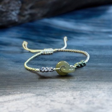 【永恆同心】冰種翡翠同心圓編織手鍊 | 天然A貨翡翠 | 送禮