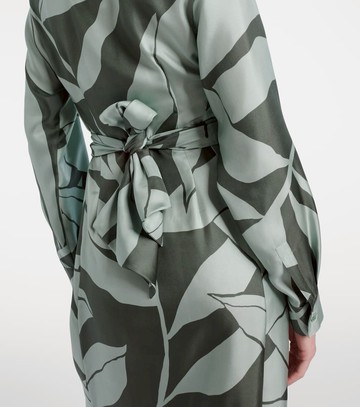 Max Mara Robinia printed silk shirt dress