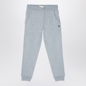 Grey cotton-blend jogging trousers