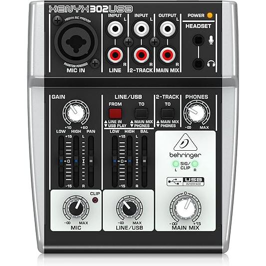 Behringer ベリンガー USBオーディオインターフェース搭載DAW対応ミキサー 302USB XENYX