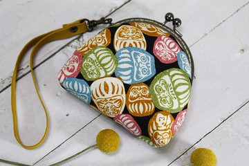 【Gi LAI】*全手縫* 11Cm打角口金包-達摩不倒翁